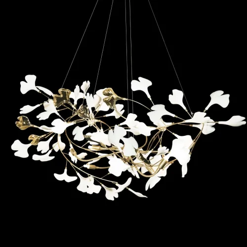Люстра подвесная Fleur 10125/8 LOFT IT белая на 8 ламп, основание золотое в стиле флористика арт-деко  фото 3