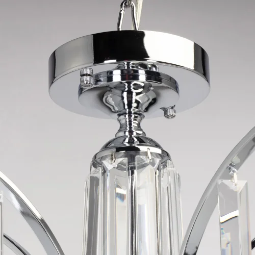 Люстра подвесная Федерика 684013305 MW-Light белая на 5 ламп, основание никель в стиле современный  фото 3