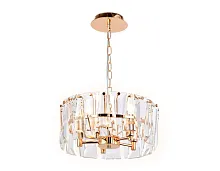 Люстра подвесная TR5167 Ambrella light прозрачная на 5 ламп, основание золотое в стиле современный классический 