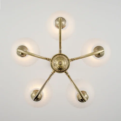 Люстра подвесная Севилья CL414153 Citilux белая на 5 ламп, основание бронзовое в стиле классический  фото 8