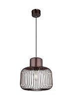 Светильник подвесной AKIN 54801H2 Globo коричневый 1 лампа, основание коричневое в стиле лофт 