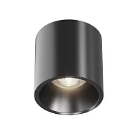 Светильник накладной Alfa LED C064CL-L12B4K-D Maytoni чёрный 1 лампа, основание чёрное в стиле современный хай-тек круглый