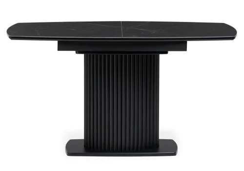Керамический стол Фестер 160(205)х90х76 черный мрамор / черный 572422 Woodville столешница чёрная из керамика фото 3