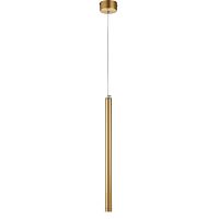 Светильник подвесной LED Organ 2104-1P Favourite золотой 1 лампа, основание золотое в стиле современный трубочки