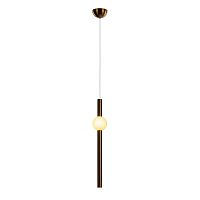 Светильник подвесной LED Crescent 5053-A LOFT IT белый бронзовый 1 лампа, основание бронзовое в стиле арт-деко трубочки