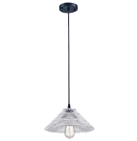 Светильник подвесной лофт ASHANTI 1254.1 Lucia Tucci прозрачный 1 лампа, основание чёрное в стиле лофт 