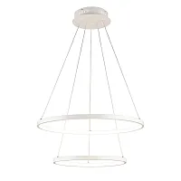 Светильник подвесной LED Pesaro OML-04803-64 Omnilux белый 1 лампа, основание белое в стиле хай-тек кольца