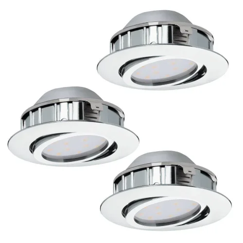 Светильник точечный LED PINEDA 95852 Eglo хром серый 1 лампа, основание хром серое в стиле современный 