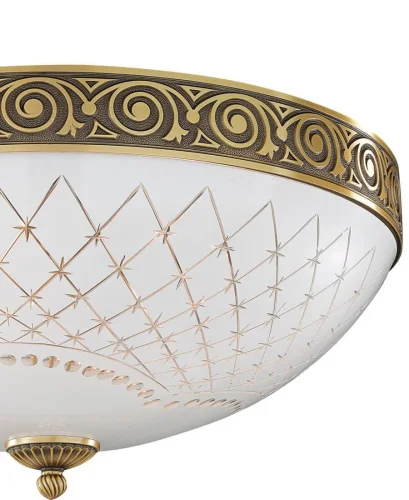 Люстра потолочная  PL 7002/4 Reccagni Angelo белая на 4 лампы, основание античное бронза в стиле классический  фото 2