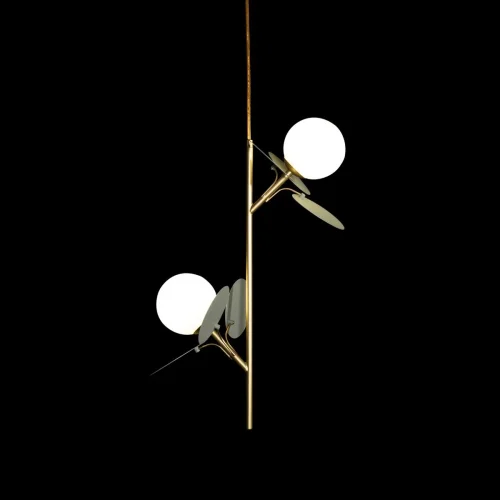 Светильник подвесной Matisse 10008/2P Grey LOFT IT белый 2 лампы, основание золотое в стиле современный шар фото 4