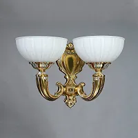 Бра  LUGO 8539/2 WP AMBIENTE by BRIZZI белый 2 лампы, основание бронзовое в стиле классический 