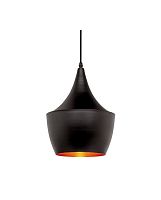 Светильник подвесной Foggi  LDP 7712-B BK Lumina Deco золотой чёрный 1 лампа, основание чёрное в стиле модерн лофт 