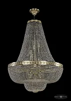 Люстра потолочная хрустальная 19091/H2/70IV G Bohemia Ivele Crystal прозрачная на 22 лампы, основание золотое в стиле классический sp