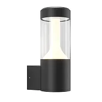Настенный светильник LED Koln O590WL-L8B4K Maytoni уличный IP54 чёрный 1 лампа, плафон прозрачный в стиле хай-тек современный LED