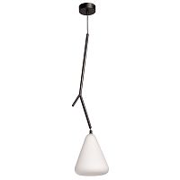 Светильник подвесной Лоск 107010701 MW-Light белый 1 лампа, основание чёрное в стиле современный 