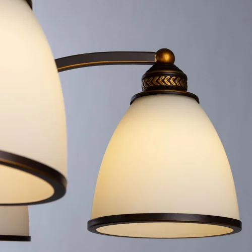 Люстра подвесная Bonito A9518LM-5BA Arte Lamp белая на 5 ламп, основание чёрное в стиле классический кантри  фото 3