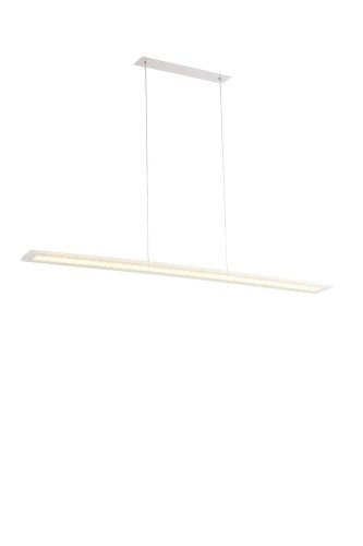 Люстра подвесная MODENA 168.1 LED Lucia Tucci белая на 1 лампа, основание хром в стиле современный 