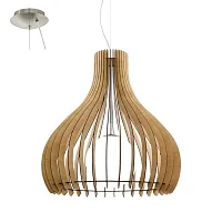 Светильник подвесной TINDORI 96216 Eglo коричневый 1 лампа, основание серое никель в стиле современный 