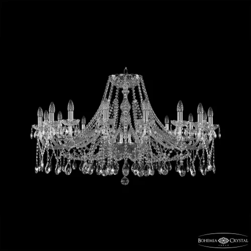 Люстра подвесная 1413/16/400 Ni Bohemia Ivele Crystal без плафона на 16 ламп, основание никель прозрачное в стиле классический sp