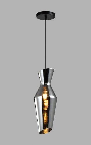 Светильник подвесной Bozen V10459-1P Moderli серый чёрный 1 лампа, основание чёрное в стиле лофт современный 