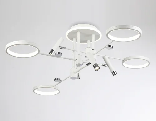 Светильник потолочный LED с пультом FL51648 Ambrella light белый 1 лампа, основание белое в стиле современный хай-тек с пультом фото 2