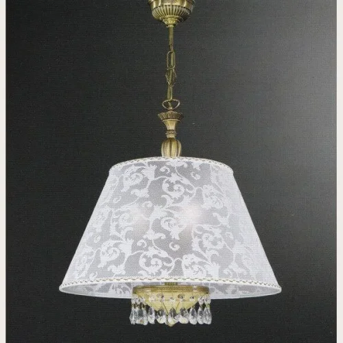 Люстра подвесная  L 7033/50 Reccagni Angelo белая бежевая на 3 лампы, основание античное бронза в стиле классический 