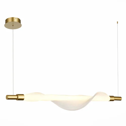 Светильник подвесной LED Alba SL6109.203.01 ST-Luce белый 1 лампа, основание золотое в стиле современный  фото 3
