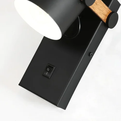 Бра с выключателем Scandy 3004-1W F-promo чёрный на 1 лампа, основание чёрное в стиле скандинавский  фото 3
