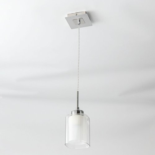 Светильник подвесной Риволи CL104110 Citilux прозрачный белый 1 лампа, основание серое в стиле современный  фото 3