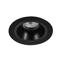 Светильник точечный Domino Round D61707 Lightstar чёрный 1 лампа, основание чёрное в стиле хай-тек современный 