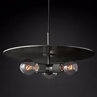 Светильник подвесной Utilitaire 123645-22 ImperiumLoft чёрный 3 лампы, основание бронзовое в стиле лофт 