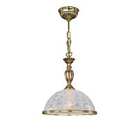 Светильник подвесной L 6302/28 Reccagni Angelo белый 1 лампа, основание золотое в стиле классический 