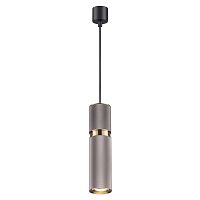 Светильник подвесной Afra 4745/5L Odeon Light коричневый 1 лампа, основание чёрное в стиле хай-тек современный трубочки