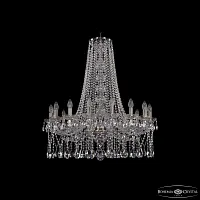 Люстра подвесная 1413/16/300/h-93 Pa Bohemia Ivele Crystal без плафона на 16 ламп, основание прозрачное бронзовое в стиле классический sp