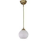Светильник подвесной L 9300/16 Reccagni Angelo белый 1 лампа, основание золотое в стиле классический 