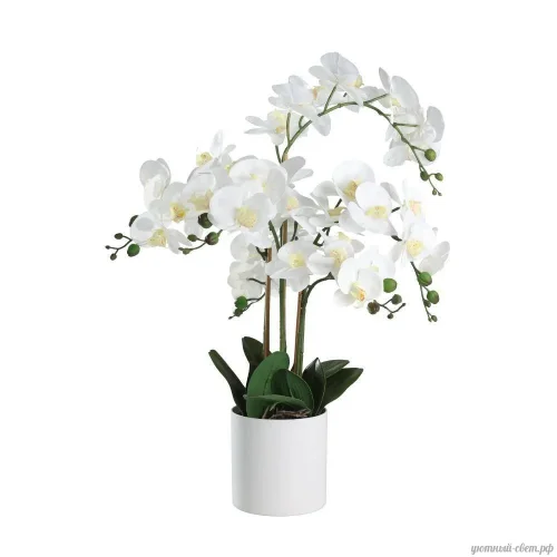 Искусственное растение в горшке Hyuga 428024 Eglo, цвет - белый, материал - пластик, купить с доставкой по Москве и России.