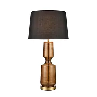 Настольная лампа Paradise VL5774N21 Vele Luce чёрная 1 лампа, основание янтарное латунь коричневое стекло металл в стиле классический современный 