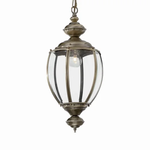 Светильник подвесной NORMA SP1 BRUNITO Ideal Lux прозрачный 1 лампа, основание бронзовое в стиле кантри 