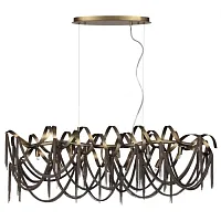 Люстра подвесная Chainy 5066/10 Odeon Light коричневая на 10 ламп, основание античное бронза в стиле лофт современный 
