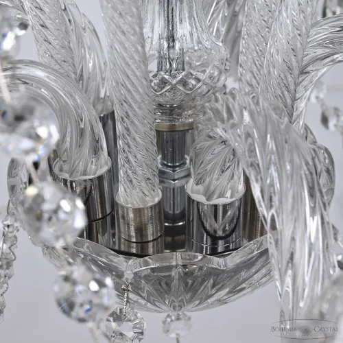 Люстра подвесная 105/5/141 Ni Bohemia Ivele Crystal без плафона на 5 ламп, основание никель прозрачное в стиле классический sp фото 4