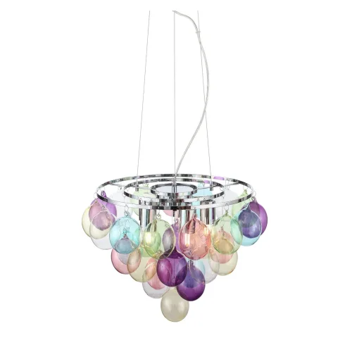 Люстра подвесная Sospiro SL432.153.05 ST-Luce разноцветная на 5 ламп, основание хром в стиле современный шар фото 4