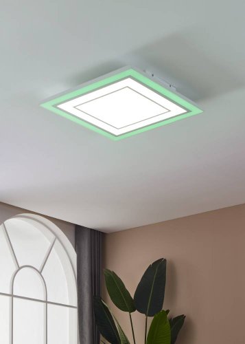 Светильник потолочный LED с пультом Albarca 900961 Eglo белый 1 лампа, основание белое в стиле современный с пультом фото 7