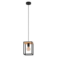Светильник подвесной Libertad 99795 Eglo коричневый чёрный 1 лампа, основание чёрное в стиле современный 