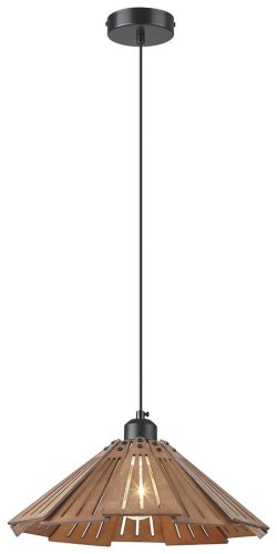 Светильник подвесной 529-706-01 Velante коричневый 1 лампа, основание чёрное в стиле кантри современный 