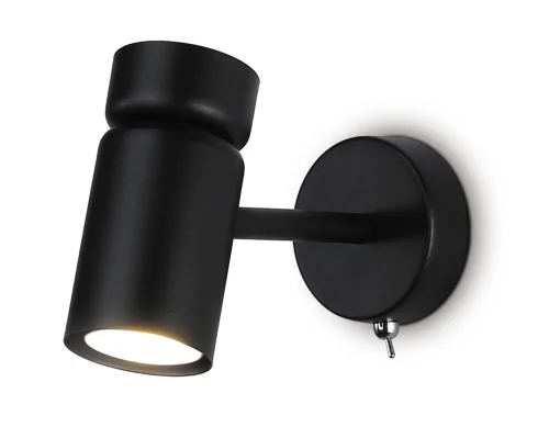 Бра с выключателем TA13184 Ambrella light чёрный на 1 лампа, основание чёрное в стиле современный хай-тек 