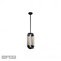 Люстра подвесная Marc Loft 127-1 iLamp чёрная на 4 лампы, основание чёрное в стиле лофт 