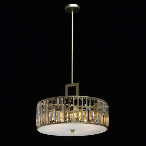 Люстра подвесная хрустальная Монарх 121010305 MW-Light прозрачная на 5 ламп, основание золотое в стиле классический  фото 2