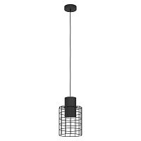 Светильник подвесной Milligan 43625 Eglo чёрный 1 лампа, основание чёрное в стиле современный 