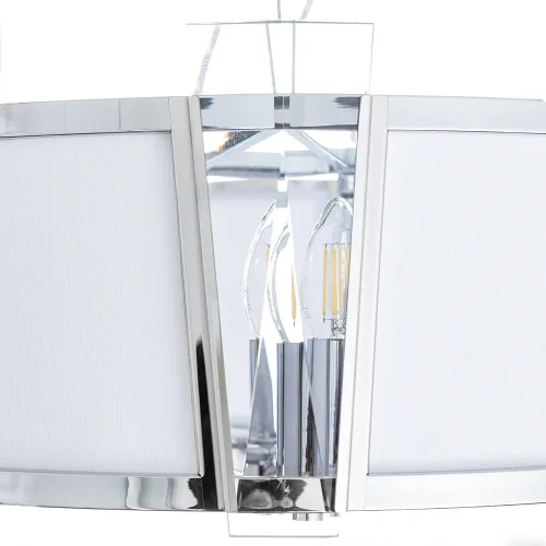 Люстра подвесная Grato A4079LM-6CC Arte Lamp белая на 6 ламп, основание хром в стиле современный  фото 5