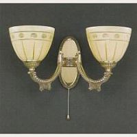 Бра с выключателем A 7154/2  Reccagni Angelo бежевый 2 лампы, основание золотое в стиле классический 